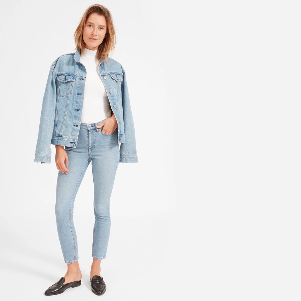LAST CHANCE Everlane The High-Rise Skinny Jean in light blue wash